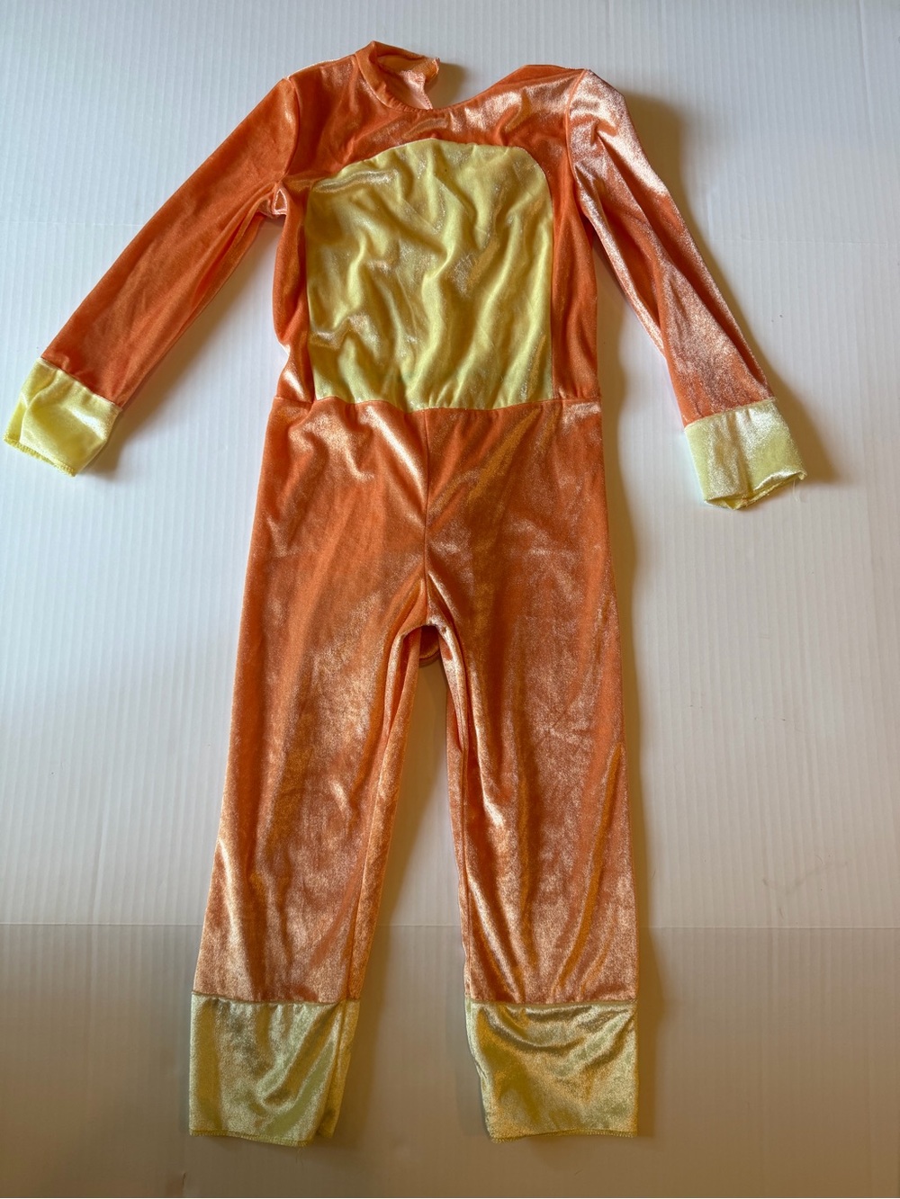 Kids Bluey  Bingo  Orange and Yellow Sparkle One-Piece Costume